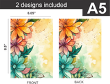Simple Floral - Notebook & Journal Covers - Sublimation Transfers