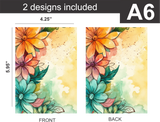 Floral Teacup - Notebook & Journal Covers - Sublimation Transfers
