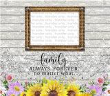 Family Always - Add Your Own Photos - Sublimation Tumbler Wrap